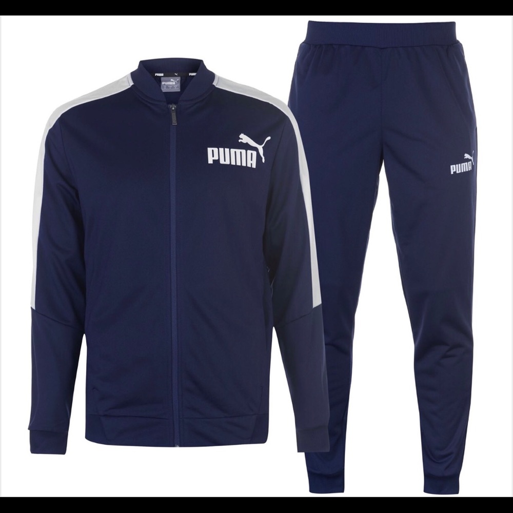 PUMA MENS TRACKSUIT. JACKET AND JOGGERS 2pc NAVY